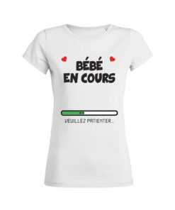 Teeshirt Femme - Bébé En Cours (Veuillez Patienter)