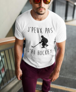 Teeshirt Homme - J'peux Pas J'ai Hockey