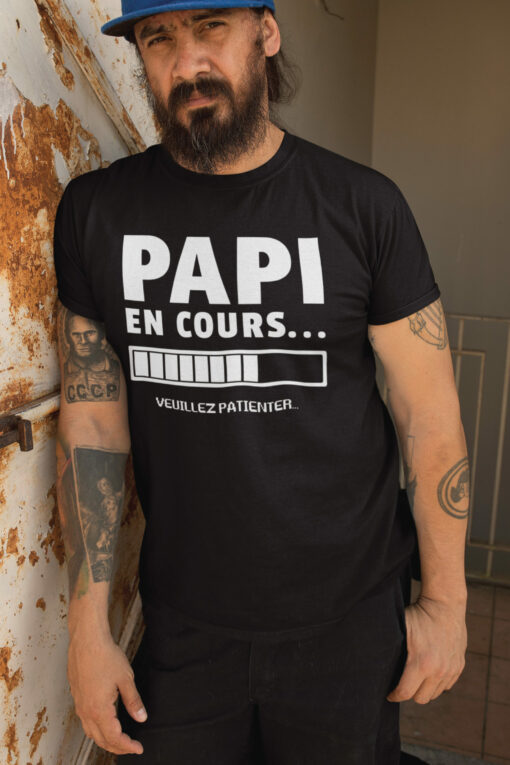 Teeshirt Homme - Papi En Cours (Veuillez Patienter)