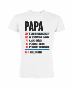 Teeshirt Homme - Papa 100% Meilleur Père