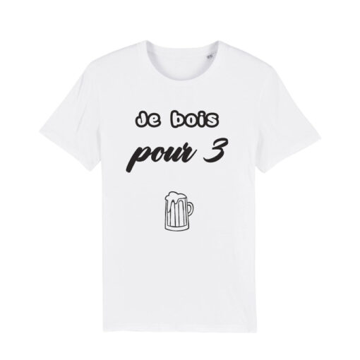 Pack 2 Tshirts - Je Bois Pour 3 - Je Mange Pour 2