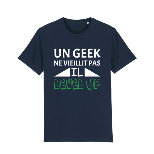 Teeshirt Homme - Un Geek Ne Vieillit Pas Il Level Up
