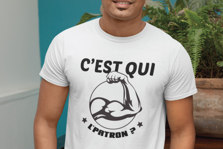 T-SHIRT humoristique C'est qui le Patron