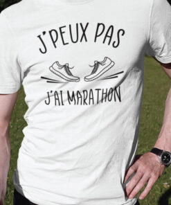 Teeshirt Homme - J'peux Pas J'ai Marathon
