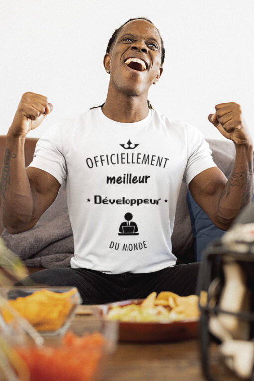 Teeshirt Homme - Officiellement Meilleur Développeur Du Monde