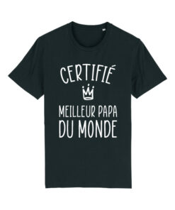 Teeshirt Homme - Certifié Meilleur Papa Du Monde