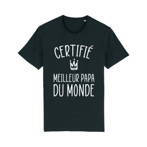 Teeshirt Homme - Certifié Meilleur Papa Du Monde